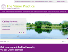 Tablet Screenshot of manorpracticeashfurlong.co.uk